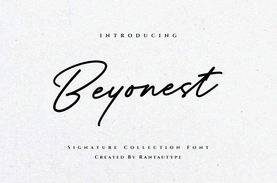 24. Beyonest Signature Font