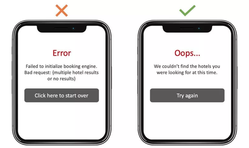 UX writing examples
