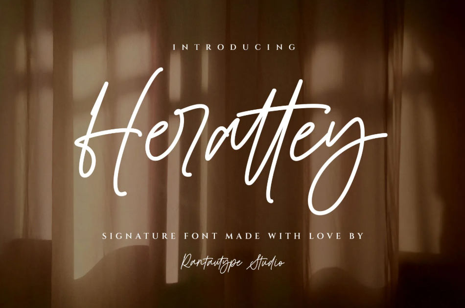 6. Herattey Signature Font
