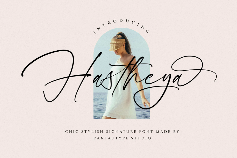 9. Hastheya Chic Stylish Signature Font
