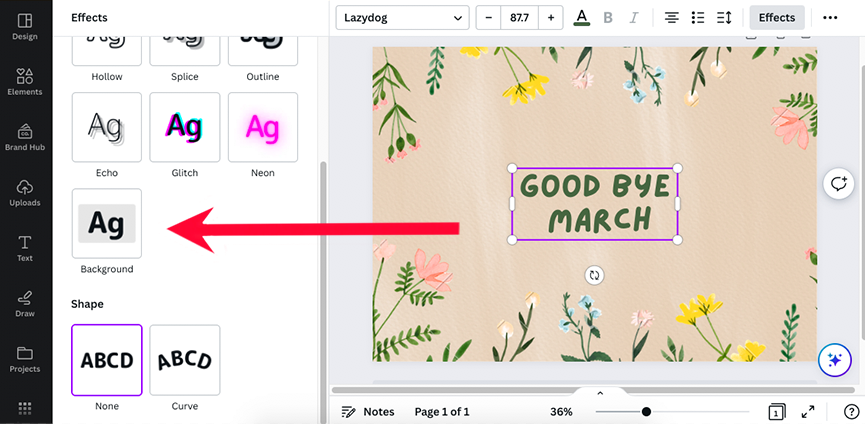 3. Blending Text With Background