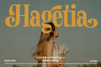 Hagetia Stylish Retro Serif Font