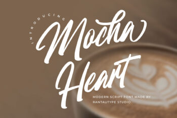 Mocha Heart Modern Script Font