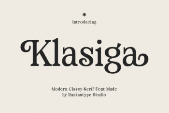 Klasiga Modern Classy Serif Font