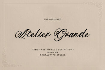 Atelier Grande Handmade Vintage Script Font