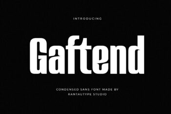 Gaftend Condensed Sans Font