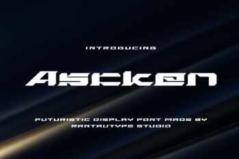 Ascken Futuristic Display Font
