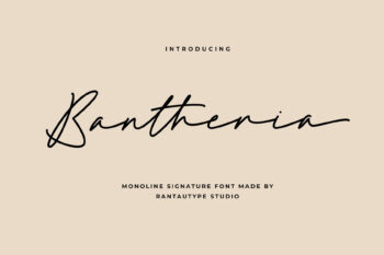 Bantheria Monoline Signature Font