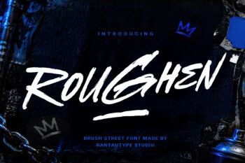 Roughen Brush Street Font