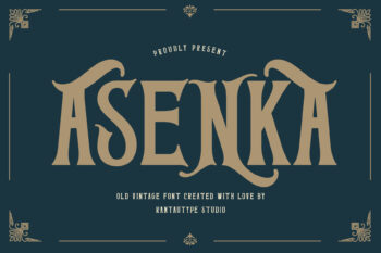 Asenka Display Vintage Font