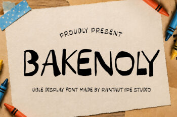 Bakenoly Handwritten Ugly Font