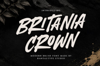 Britania Crown Modern Brush Font