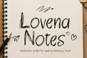 Lovena Notes Handwritten Scribble Font