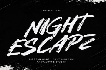 Night Escape Modern Brush Font