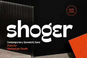 Shoger is Contemporary Geometric Sans