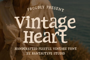 Vintage Heart Handcrafted Playful Font