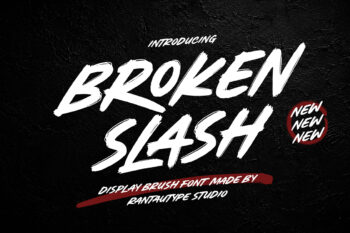Broken Slash Display Brush Font