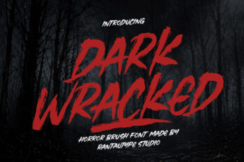 Dark Wracked Horror Brush Font