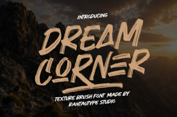 Dream Corner Texture Brush Font
