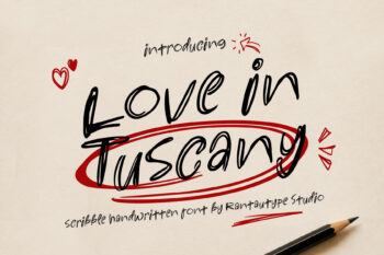 Love in Tuscany Scribble Handwritten Font