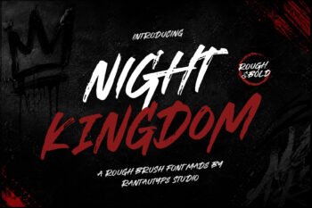 Night Kingdom Rough Brush Font