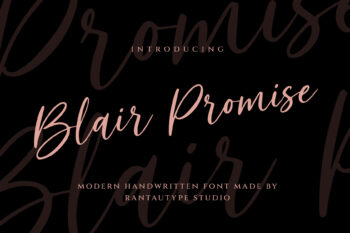Blair Promise Modern Handwritten Font