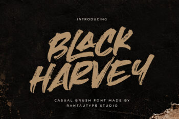 Black Harvey Casual Brush Font