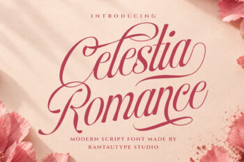 Celestia Romance Modern Script Font