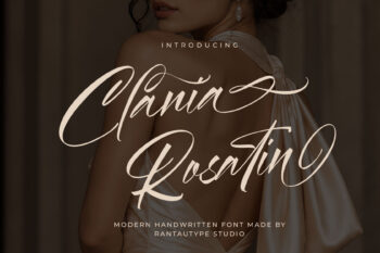 Clania Rosatin Modern Handwritten Font