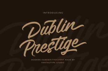 Dublin Prestige Modern Handwritten Font