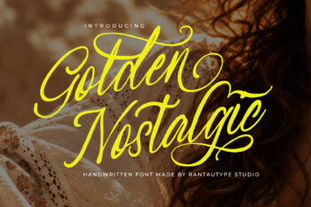 Golden Nostalgic Handwritten Font