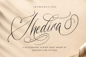 Shedira Calligraphy Script Font