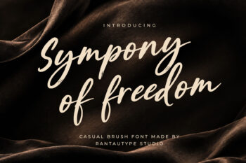 Sympony of Freedom Casual Brush Font
